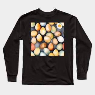 National Egg Month January - Watercolors Long Sleeve T-Shirt